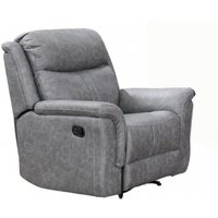 Product photograph of Portland Silver Grey Fabric Recliner Armchair from Choice Furniture Superstore
