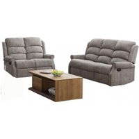 Product photograph of Windsor Latte Fabric 3 2 Recliner Sofa Suite from Choice Furniture Superstore