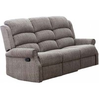 Product photograph of Windsor Latte Fabric 3 Seater Recliner Sofa from Choice Furniture Superstore