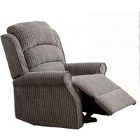 Product photograph of Windsor Latte Fabric Recliner Armchair from Choice Furniture Superstore