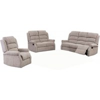 Product photograph of Windsor Natural Fabric 3 2 1 Recliner Sofa Suite from Choice Furniture Superstore