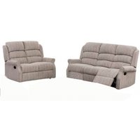 Product photograph of Windsor Natural Fabric 3 2 Recliner Sofa Suite from Choice Furniture Superstore