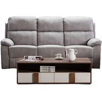 Product photograph of Stretford Light Grey Fabric 3 Seater Electric Recliner Sofa from Choice Furniture Superstore