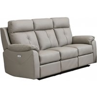 Product photograph of Milano Grey Leather 3 Seater Electric Recliner Sofa from Choice Furniture Superstore