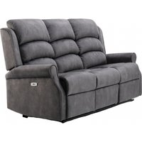 Product photograph of Penrith Grey Fabric 3 Seater Electric Recliner Sofa from Choice Furniture Superstore