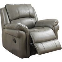 Product photograph of Farnham Grey Leather Recliner Armchair from Choice Furniture Superstore