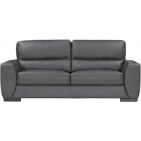 Product photograph of Nuova Grey Leather 3 Seater Sofa from Choice Furniture Superstore