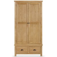 Product photograph of Lugano Oak 2 Door 2 Drawer Double Wardrobe from Choice Furniture Superstore