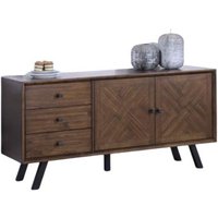 Product photograph of Nevada Parquet Style Wooden Large 2 Door Sideboard from Choice Furniture Superstore