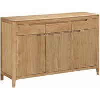 Product photograph of Dunmore Oak 120cm Medium 3 Door Sideboard from Choice Furniture Superstore