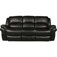 Product photograph of Farnham Black Leather 3 Seater Recliner Sofa from Choice Furniture Superstore