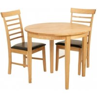 Product photograph of Hanover Light Oak 2 Seater Half Moon Dining Set from Choice Furniture Superstore