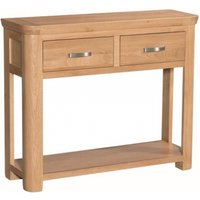Product photograph of Treviso Oak 2 Drawer Console Table from Choice Furniture Superstore