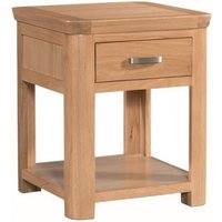 Product photograph of Treviso Oak 1 Drawer Lamp Table from Choice Furniture Superstore