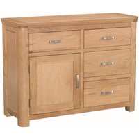 Product photograph of Treviso Oak Small 1 Door Sideboard from Choice Furniture Superstore