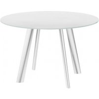 Product photograph of Omega White Glass 2-6 Seater Motion Extending Dining Table from Choice Furniture Superstore