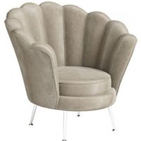 Product photograph of Erica Mink Fabric And Chrome Lounge Chair from Choice Furniture Superstore