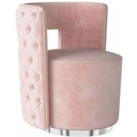 Product photograph of Tamara Pink Fabric And Chrome Lounge Chair from Choice Furniture Superstore