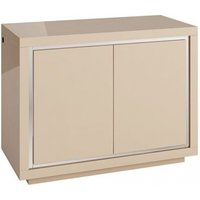 Product photograph of Sardinia Cream Gloss 120cm Small Sideboard With Led Lights - 2 Doors from Choice Furniture Superstore