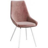 Product photograph of 2 X Lanna Pink Fabric Dining Chair With Chrome Base from Choice Furniture Superstore