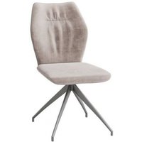 Product photograph of 2 X Sena Mink Velvet And Grey Dining Chair from Choice Furniture Superstore