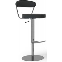 Product photograph of 2 X Gino Black Faux Leather Adjustable Swivel Barstool With Back from Choice Furniture Superstore