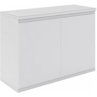 Product photograph of Vivaldi White Glass Top 120cm Small Sideboard - 2 Doors from Choice Furniture Superstore