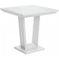 Product photograph of Vivaldi White Glass Top Side Table With V Pedestal Base from Choice Furniture Superstore