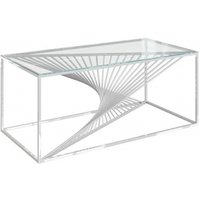 Product photograph of Abstract Glass And Chrome Coffee Table from Choice Furniture Superstore