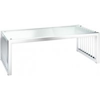 Product photograph of Horizon Glass And Chrome Coffee Table from Choice Furniture Superstore