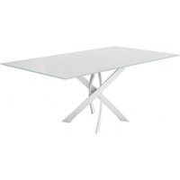Product photograph of Sirocco White Top 6 Seater Extending Dining Table from Choice Furniture Superstore