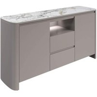Product photograph of Milano White And Grey Ceramic 150cm Large Sideboard - 2 Doors from Choice Furniture Superstore