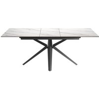 Product photograph of Vitalli White Ceramic Extending Dining Table - 160cm-200cm from Choice Furniture Superstore