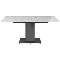 Product photograph of Pavoni White Ceramic Extending Dining Table - 140cm-180cm from Choice Furniture Superstore