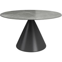 Product photograph of Alonso Grey Ceramic Round Swivel Extending Dining Table - 85cm-135cm from Choice Furniture Superstore