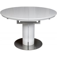 Product photograph of Romeo White High Gloss 4-6 Seater Butterfly Extending Dining Table from Choice Furniture Superstore