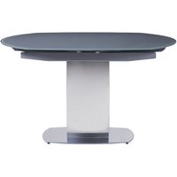 Product photograph of Olivia Grey Glass 4-6 Seater Twist Motion Swivel Extending Dining Table from Choice Furniture Superstore