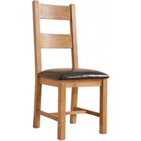 Product photograph of 2 X Dorset Oak Dining Chair from Choice Furniture Superstore