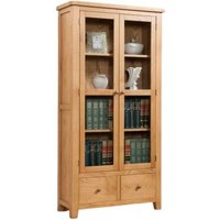 Product photograph of Dorset Oak Display Cabinet from Choice Furniture Superstore