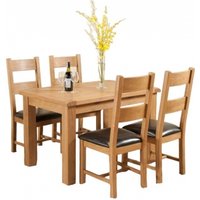 Product photograph of Dorset Oak Extending Dining Table And 4 Chairs from Choice Furniture Superstore