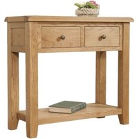 Product photograph of Dorset Oak Large Console Table from Choice Furniture Superstore