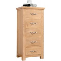 Product photograph of Cambridge Oak 5 Drawer Chest from Choice Furniture Superstore