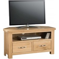 Product photograph of Cambridge Oak Corner Tv Unit from Choice Furniture Superstore