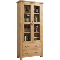 Product photograph of Cambridge Oak Display Cabinet from Choice Furniture Superstore