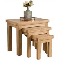 Product photograph of Cambridge Oak Nest Of Tables from Choice Furniture Superstore