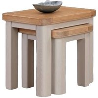 Product photograph of Clarion Oak And Grey Painted Nest Of Tables from Choice Furniture Superstore