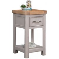 Product photograph of Clarion Oak And Grey Painted Small Bedside Cabinet from Choice Furniture Superstore