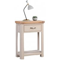 Product photograph of Clarion Oak And Grey Painted Small Console Table from Choice Furniture Superstore