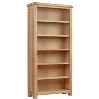Product photograph of Clarion Oak Tall Bookcase from Choice Furniture Superstore