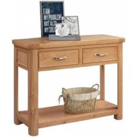 Product photograph of Clarion Oak Large Console Table from Choice Furniture Superstore